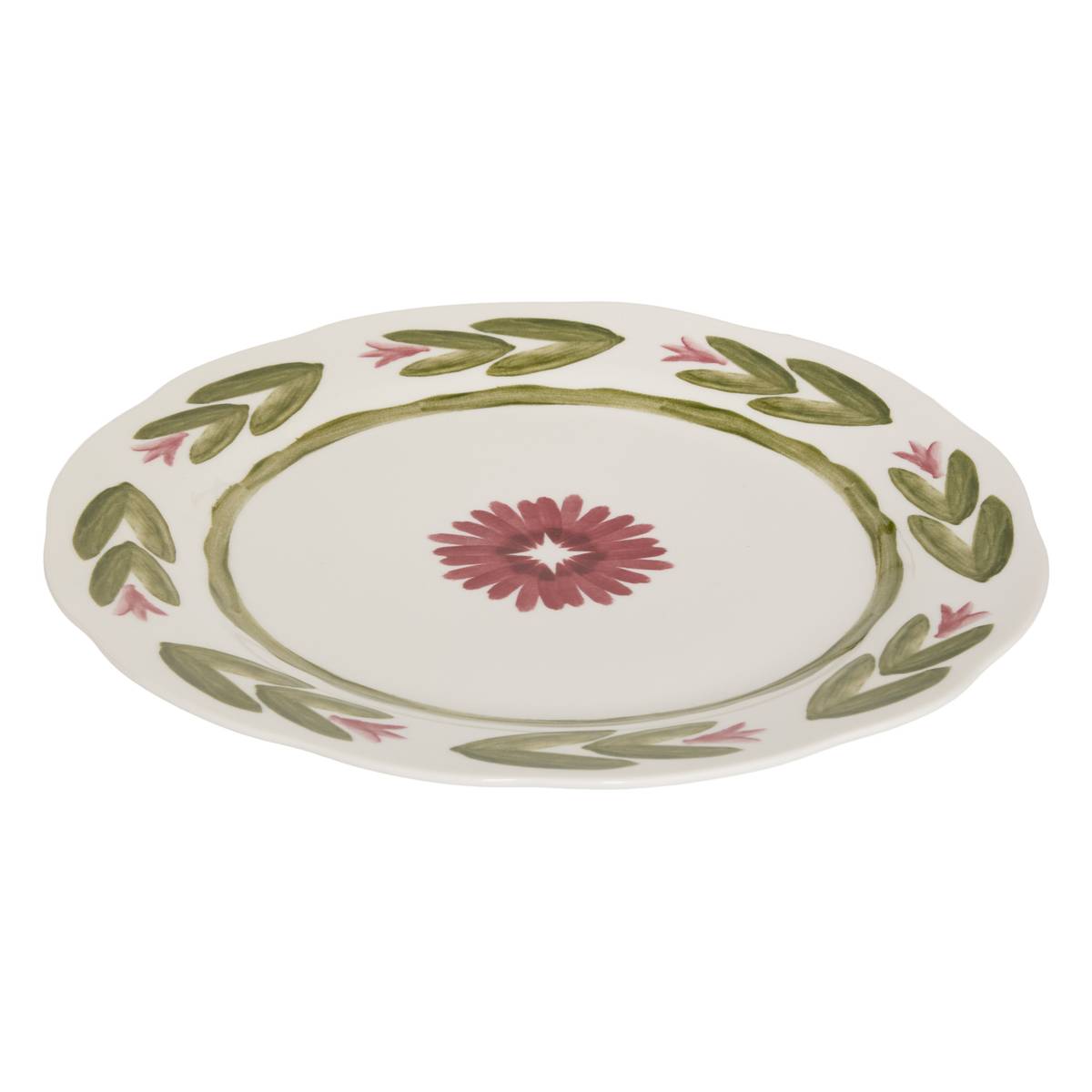 6er-Set flache Teller "Mona" Porzellan, D. 26,7 cm Grün