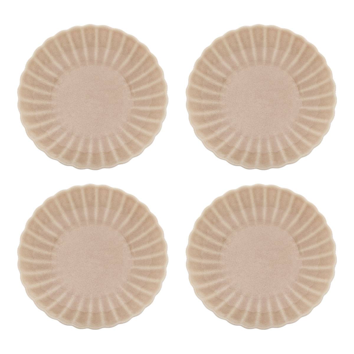 4er-Set tiefe Teller "Romy" Steingut, Ø 19,7 cm Rosa