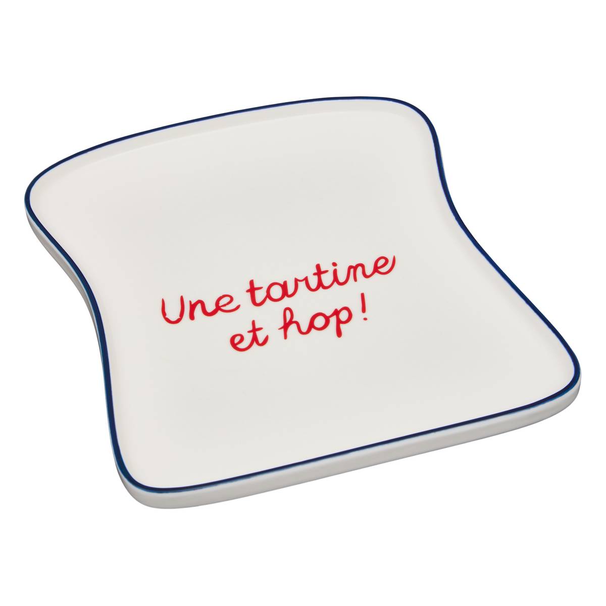 Servierplatte "Petit dej à la française" Porzellan, 18,5x16,8 cm Modèle C