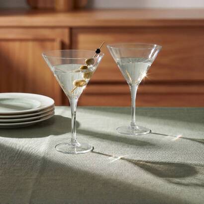 Set mit 2 cocktailgl&auml;sern "lunis" 250 ml, glas, goldfarben