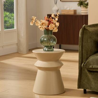 Beistelltisch "maya" stahl, beige, &Oslash; 35,5 cm