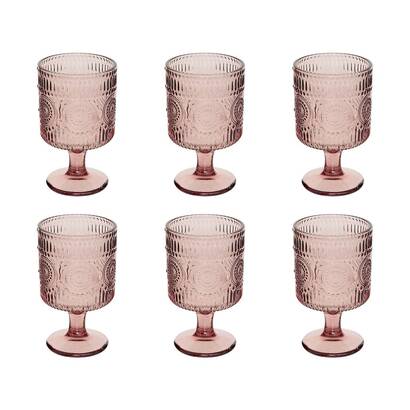 6er-set weingl&auml;ser "ina" 210 ml, glas, rosa