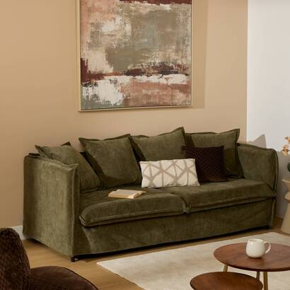 Sofa "odile" 3 pl&auml;tze, zedernholzgr&uuml;n