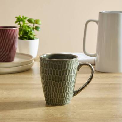 Tasse "ella" 350 ml, steingut, gr&uuml;n