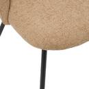 Stuhl "Raven" Stahl, Creme Cremefarben