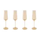 4er-Set Champagnergläser "Amber" 200 ml, Glas, Bernstein Bernstein