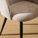 Stuhl "Celeste" Stahl, Beige Beige / noir