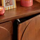 Rechteckiges Sideboard mit 3 T&uuml;ren und 3 Ebenen "Shelty" Mangoholz, Braun, 160x70 cm Braun