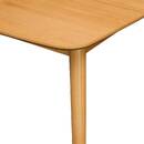 Ausziehbarer Esstisch "Tilda" Hevea-Holz, 6 Plätze Beige
