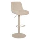 Set mit 2 drehbaren Barhockern "Cirea" Stahl, Beige, H.105 cm Beige