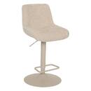 Set mit 2 drehbaren Barhockern "Cirea" Stahl, Beige, H.105 cm Beige