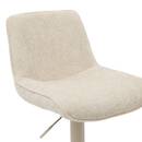 Set mit 2 drehbaren Barhockern "Cirea" Stahl, Beige, H.105 cm Beige