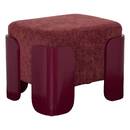 Sitzpouf "Mizar" Granatrot, 38x36 cm Granatrot
