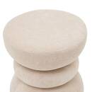 Pouf "Ritem" Creme, D. 36 cm Cremefarben