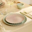 Set mit 4 Desserttellern "Romy" Steingut, D.21 cm Rosa
