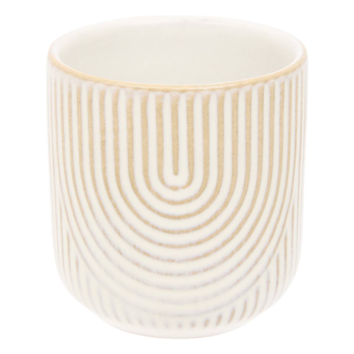 Tasse "Lya" 100 ml, Steingut, Weiß Weiß
