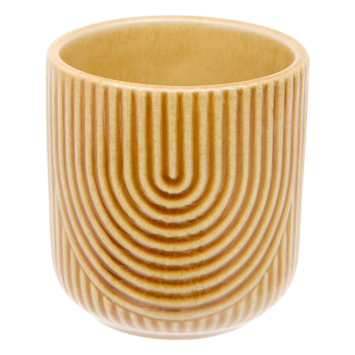 Tasse "Lya" 100 ml, Steingut, Ocker Ocker