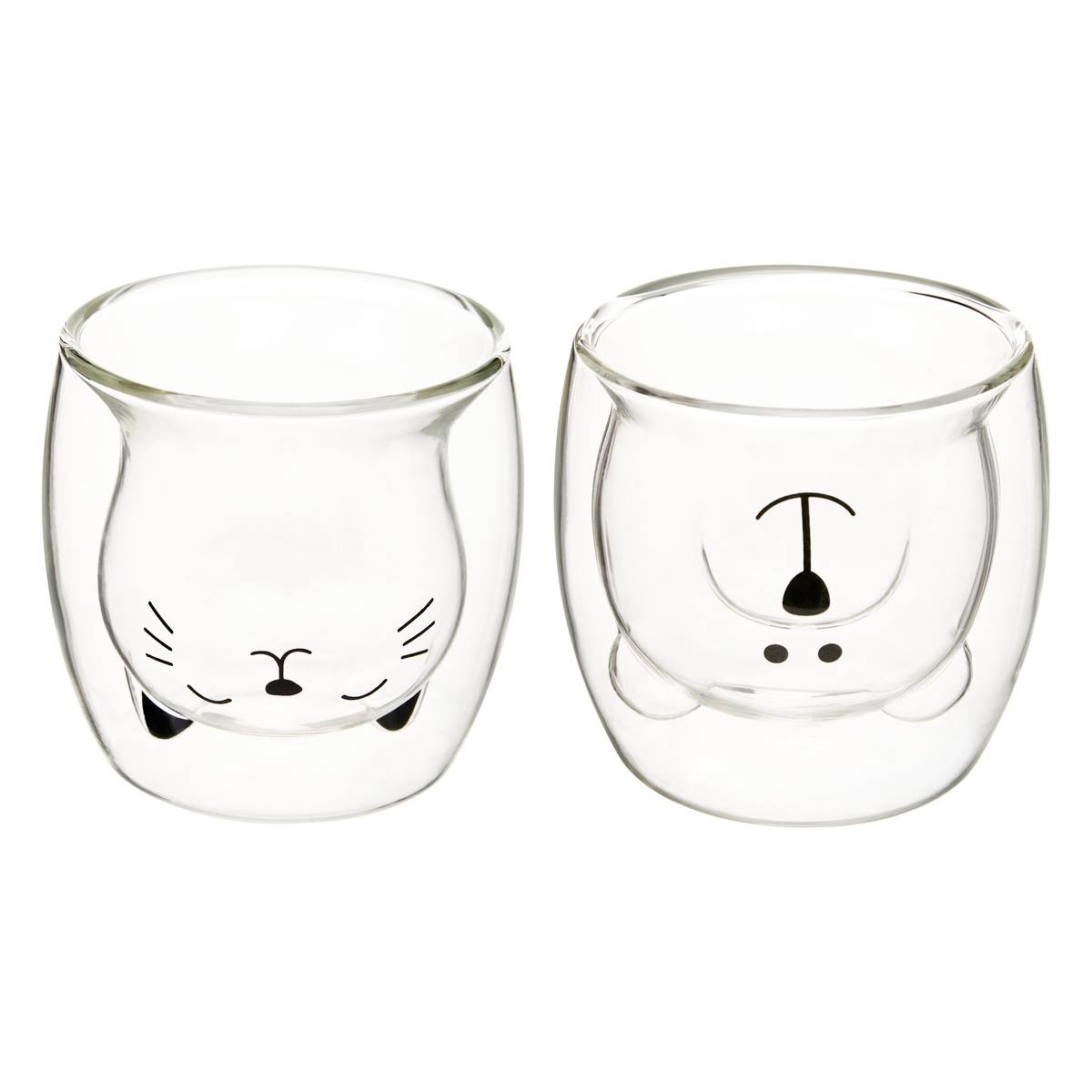 Becher-Set "Nature" 250 ml, Glas, Transparent Durchsichtig