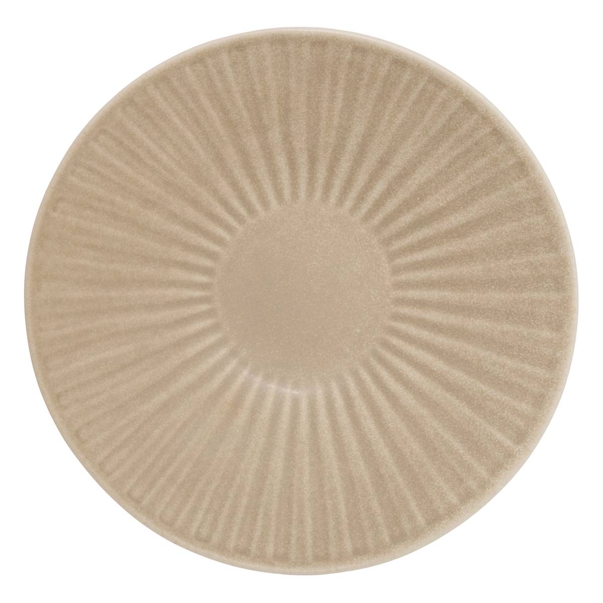 Set mit 4 tiefen Tellern "Nyero" Steingut, Ø 21 cm Beige