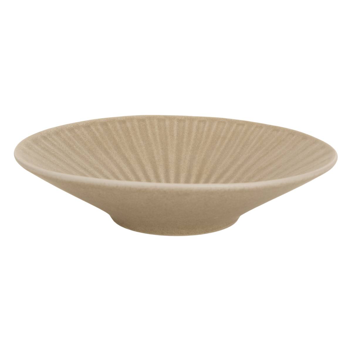 Set mit 4 tiefen Tellern "Nyero" Steingut, Ø 21 cm Beige