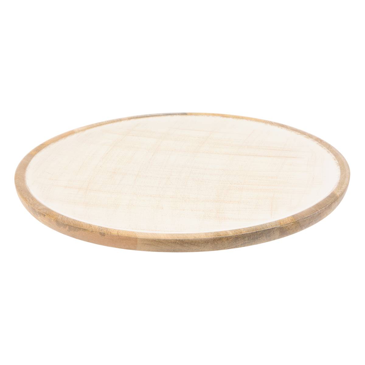 Präsentationsteller "Ava" Mangoholz, D.30 cm Weiß