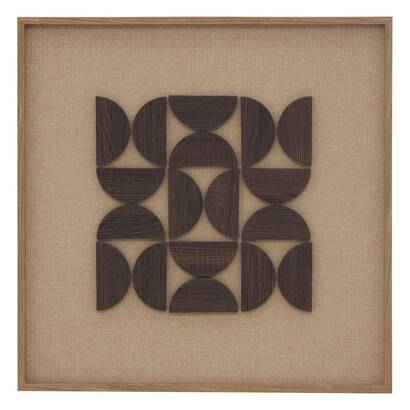Toile 3d "nyero" 60x60 cm, leinen beige