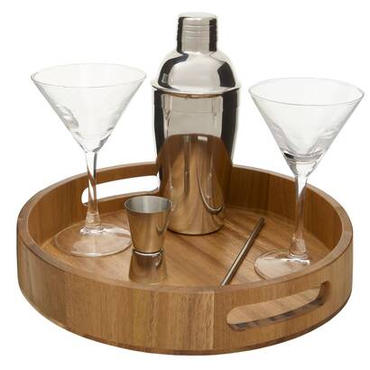 Cocktail-aperitif-set "jules" 6 st&uuml;ck, akazie, braun