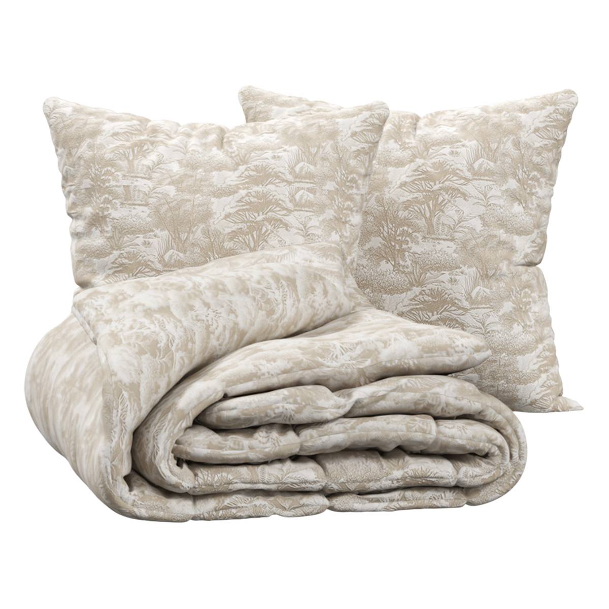 Bettw&auml;sche-Set "Jouy" Baumwolle, Leinenbeige, 240x220 cm Leinenbeige