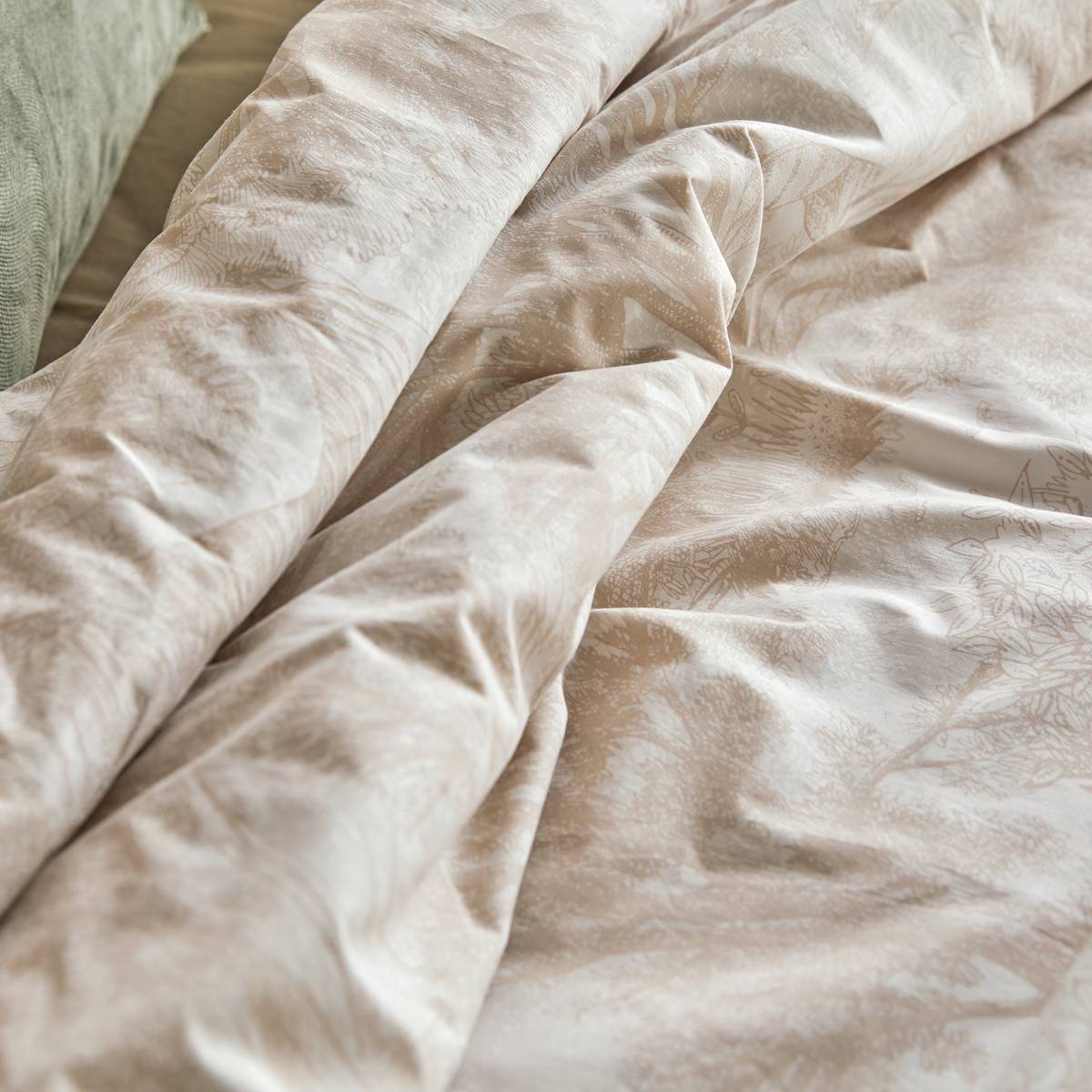 Bettw&auml;sche-Set "Jouy" Baumwolle, Leinenbeige, 240x220 cm Leinenbeige