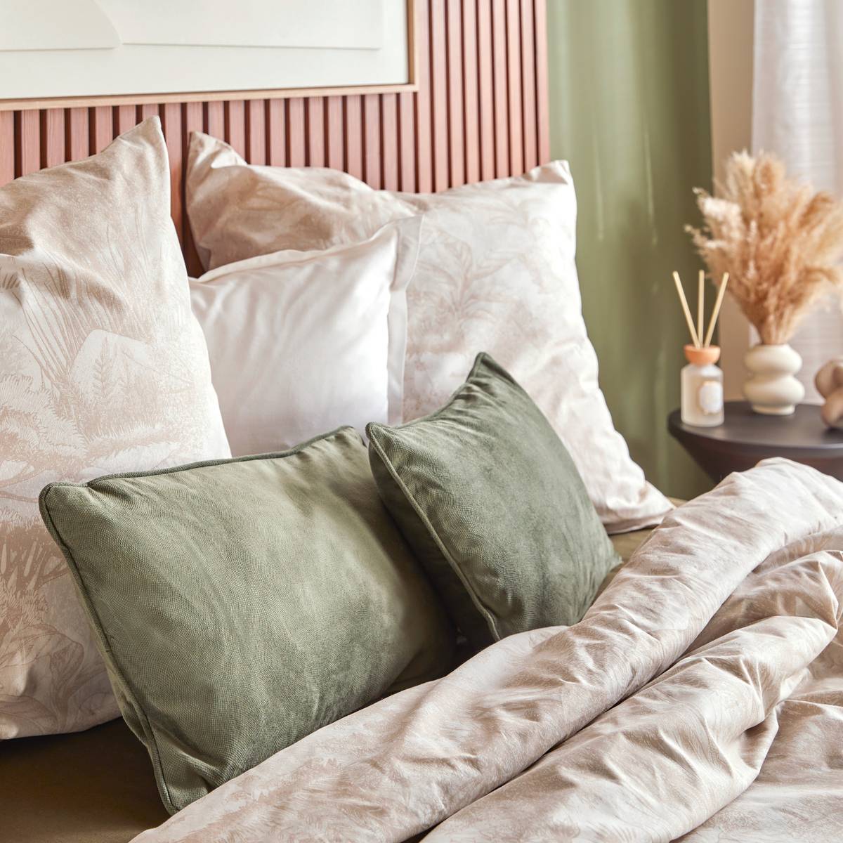 Bettw&auml;sche-Set "Jouy" Baumwolle, Leinenbeige, 240x220 cm Leinenbeige