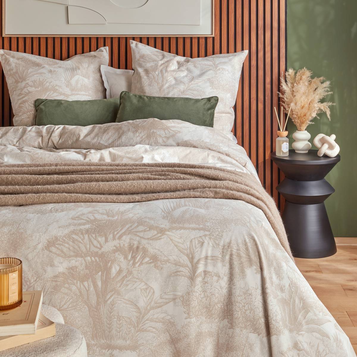 Bettw&auml;sche-Set "Jouy" Baumwolle, Leinenbeige, 240x220 cm Leinenbeige