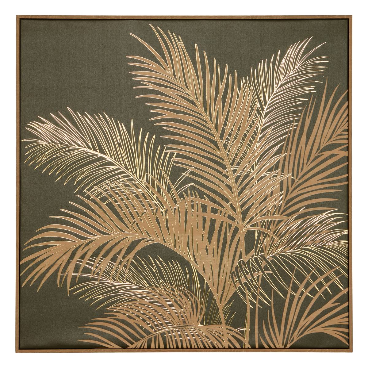 Gerahmte bedruckte Leinwand "Dante" 78x78 cm, Grün Grün