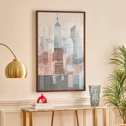 3d-leinwand "juan" 75x116 cm, blau