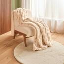 Plaid "Nalia" Beige Leinen, 230x180 cm Leinenbeige