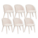 6er-Set St&uuml;hle "Celeste" Stahl, Beige Beige 2