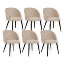 6er-Set St&uuml;hle "Celeste" Stahl, Beige Beige 3