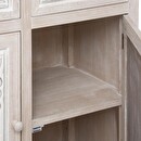 Buffet 2 T&uuml;ren "Hina" 80x85 cm Nat&uuml;rliches Holz