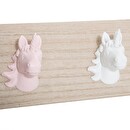 Kinderhaken "Einhorn" Rosa, 5 Haken Mehrfarbig