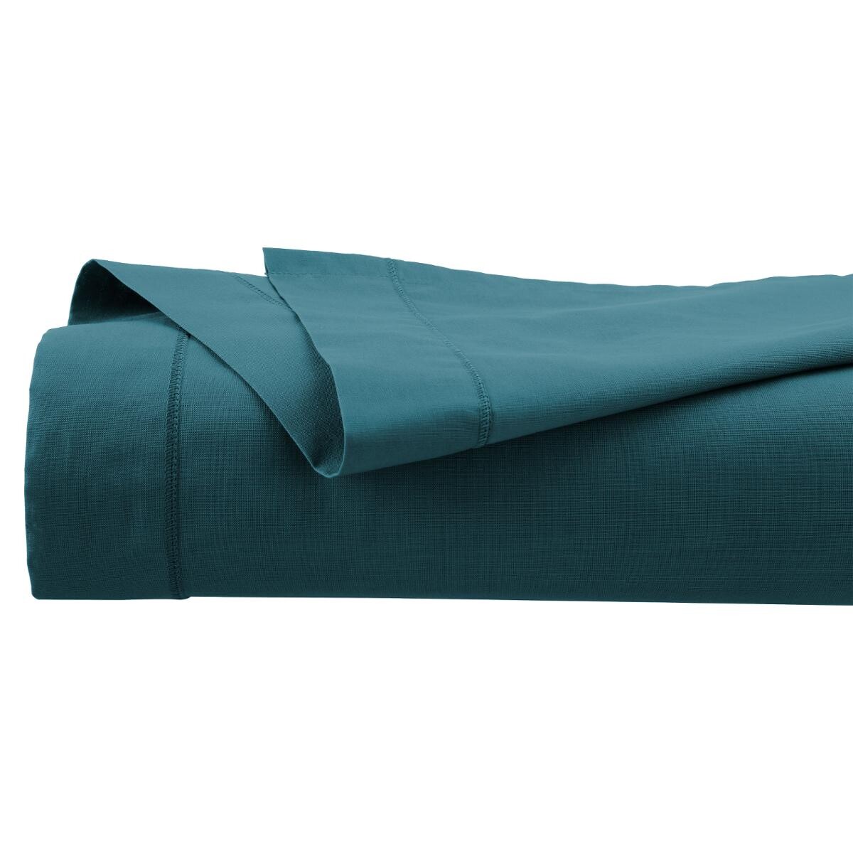 Baumwoll-Betttuch Petrolblau, 240x290 cm Entenblau