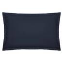 Kopfkissenbezug, Baumwolle Blau Tinte, 50x70 cm Tintenblau