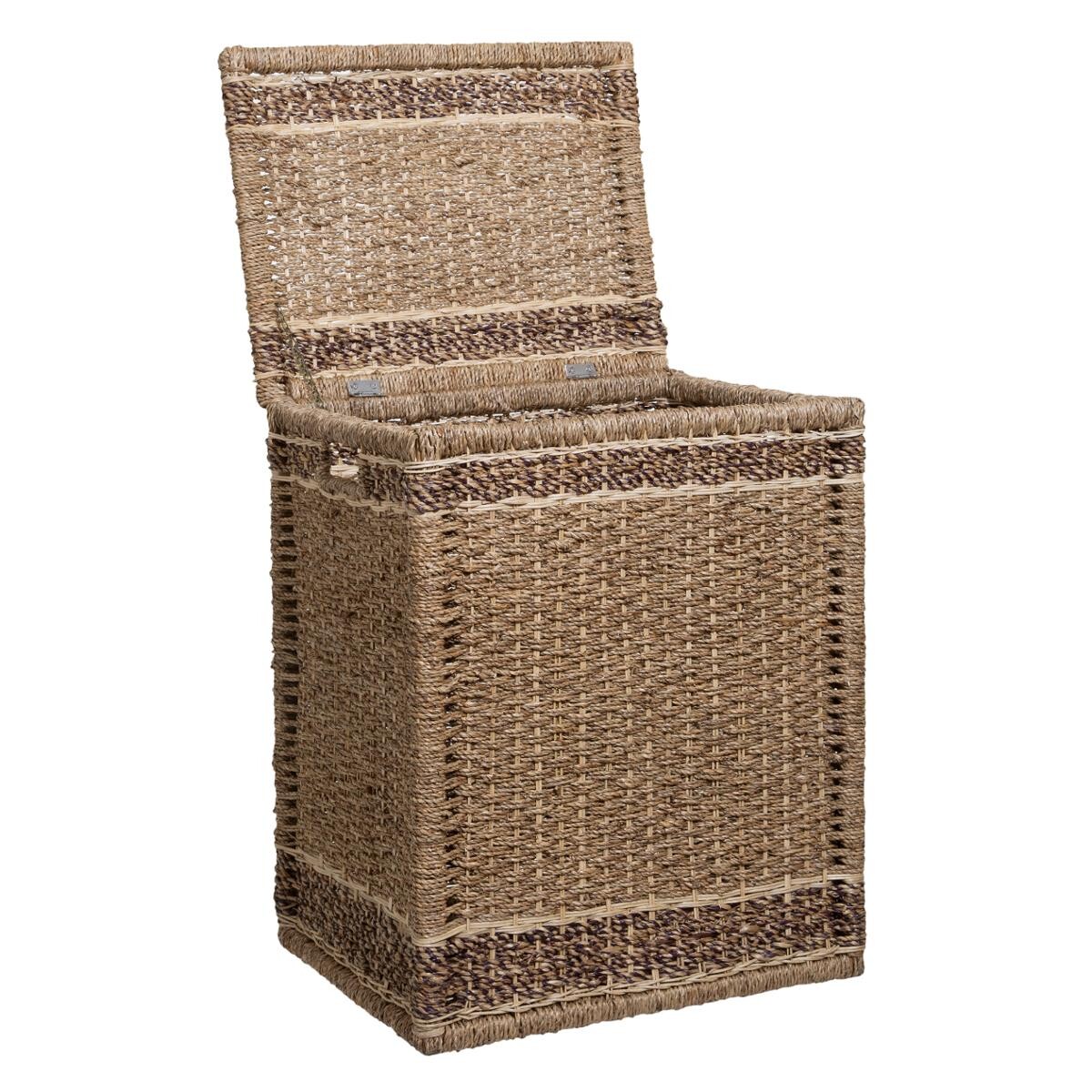 Set mit 5 rechteckigen K&ouml;rben Braun Nat&uuml;rliches Holz