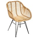 Sessel "Koeta" Rattan Natürliches Holz