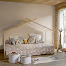 Kinderspielzeltbett "Ilan" Kiefer, Beige, 90x190 cm Beige