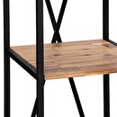 Bücherregal "Edena" Akazie, 45x180 cm Schwarz