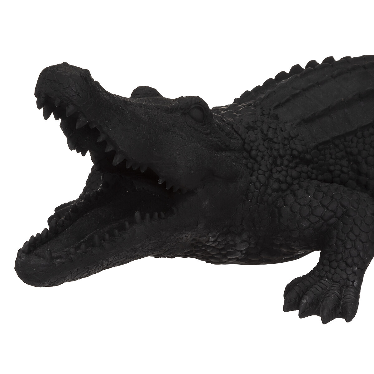 Krokodilfigur Schwarz, H.30 cm Schwarz