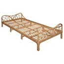 Kinderbett Rattan, 90x190 cm Beige