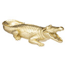 Krokodilfigur Goldfarben, H.11 cm Gold