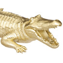 Krokodilfigur Goldfarben, H.11 cm Gold