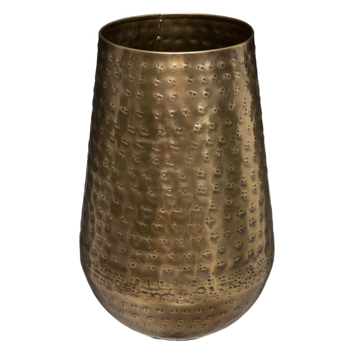 Vase "Oasis", gehämmertes Metall Gold, H.23 cm Gold