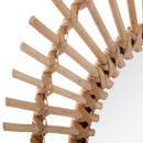Ovaler Spiegel "Irma" Rattan, 43x58 cm Natürliches Holz